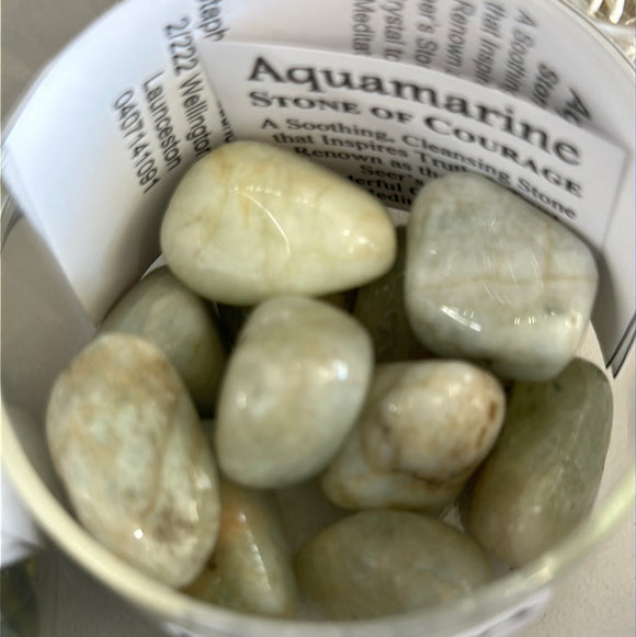 Aquamarine - STONE OF COURAGE -Tumble Stone