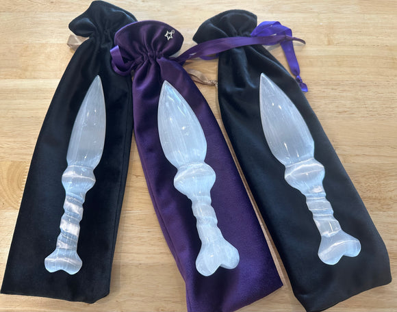 Plush Bags -  Ideal for our Selenite Knife