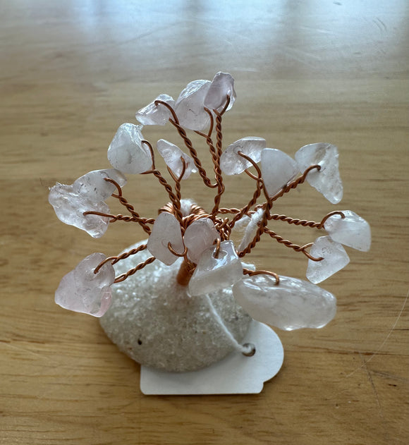 Rose Quartz Crystal Tree - Mini size
