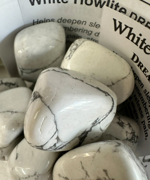 White Howlite - DREAMS- Tumble Stones
