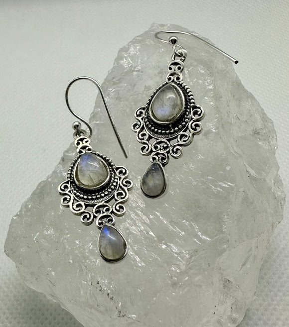 Labradorite 925 Sterling Silver Earrings - Quality Gemstone Jewellery