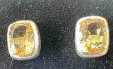 Citrine Studs Sterling Silver Earrings - Quality Gemstone Jewellery
