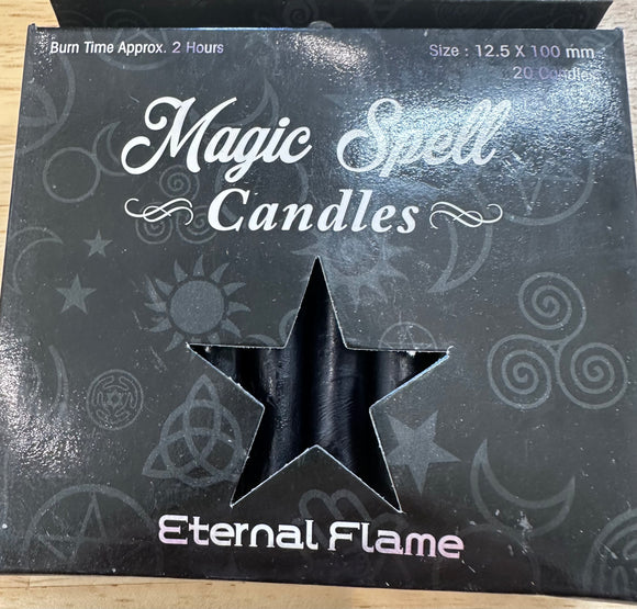 Spell Candle 4” Black (Pack of 20)