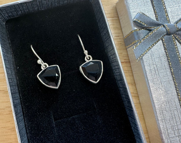 Black Onyx Sterling Silver Earrings Quality Gemstone Jewellery