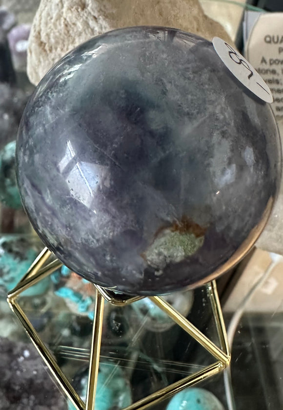 Feather Fluorite Crystal Sphere Ball - Inner Guidance