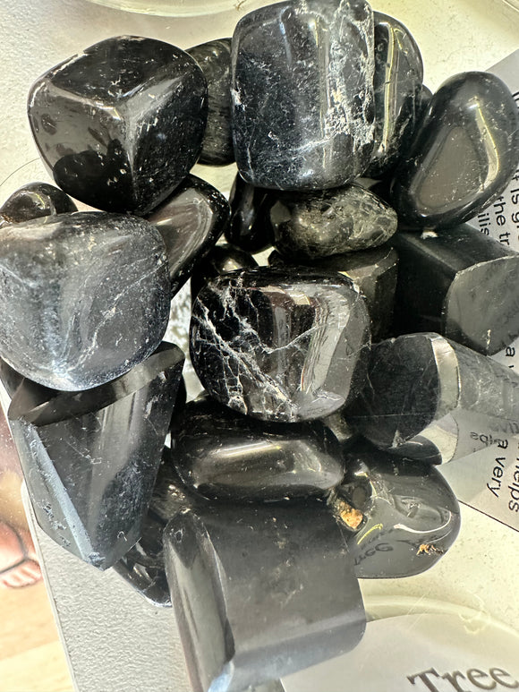Black Tourmaline Sml-Med - STABILITY - Tumble Stone