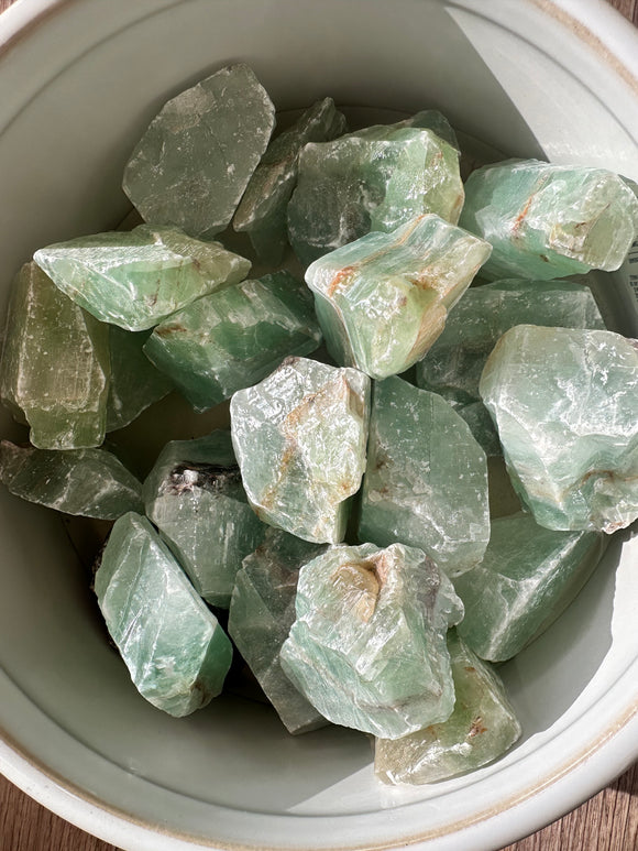 Green Calcite Chunks - HEALING Medium