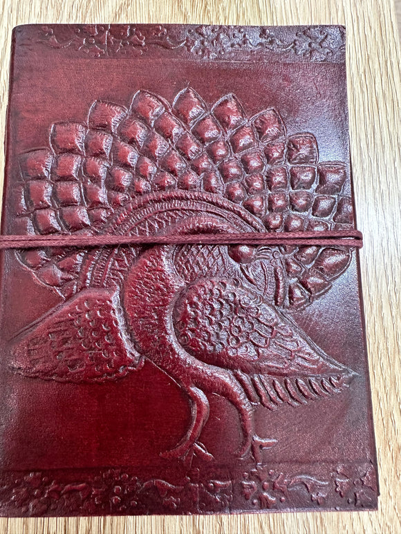 LEATHER JOURNAL – PEACOCK 3.5 X 5.5