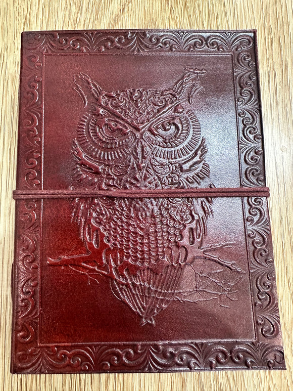 LEATHER JOURNAL – OWL 3.5 X 5.5