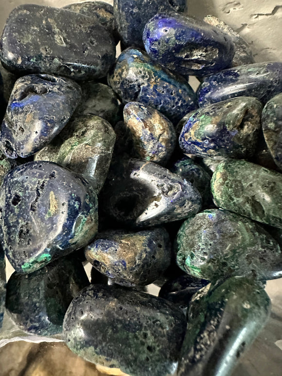 Azurite and Malachite - GUIDANCE - Tumble Stone