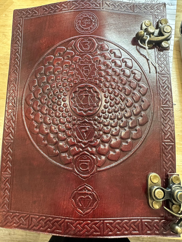 LEATHER JOURNAL WITH CLASPS – Chakras