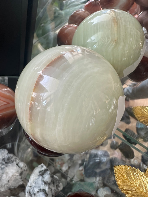 Natural Cream Agate Sphere