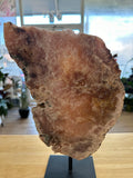 Pink Amethyst on Metal Stand 2.839KG In Store Only - No Shipping on this Item