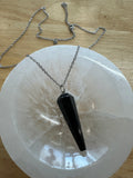 Black Obsidian Pendulum Necklace