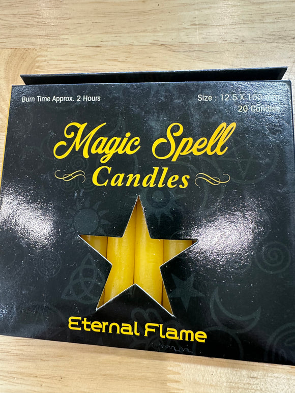 Spell Candle 4” Yellow (Pack of 20)