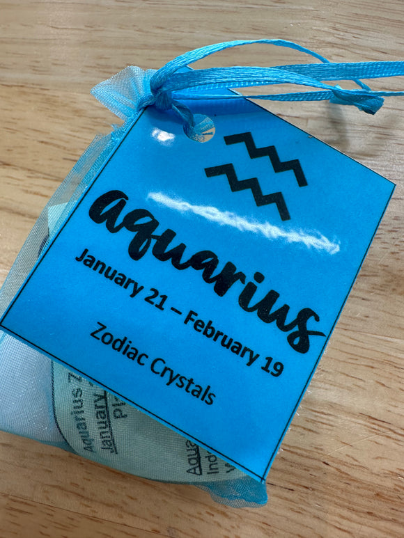 Aquarius - Zodiac Crystal Bags