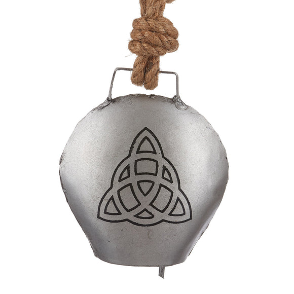 Triquetra etched temple bell