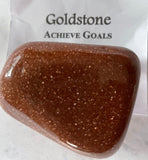 Goldstone Brown Jumbo Tumbled  Gemstones - ACHIEVE GOALS