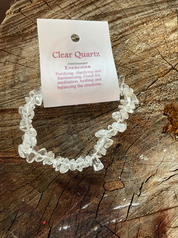 Clear Quartz - Energiser - Crystal Chip Bracelet