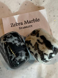Zebra Marble Jasper Jumbo Tumbled  - STABILITY