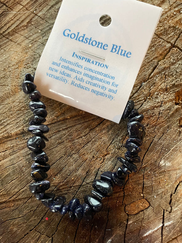 Goldstone Blue - Inspiration - Crystal Chip Bracelet
