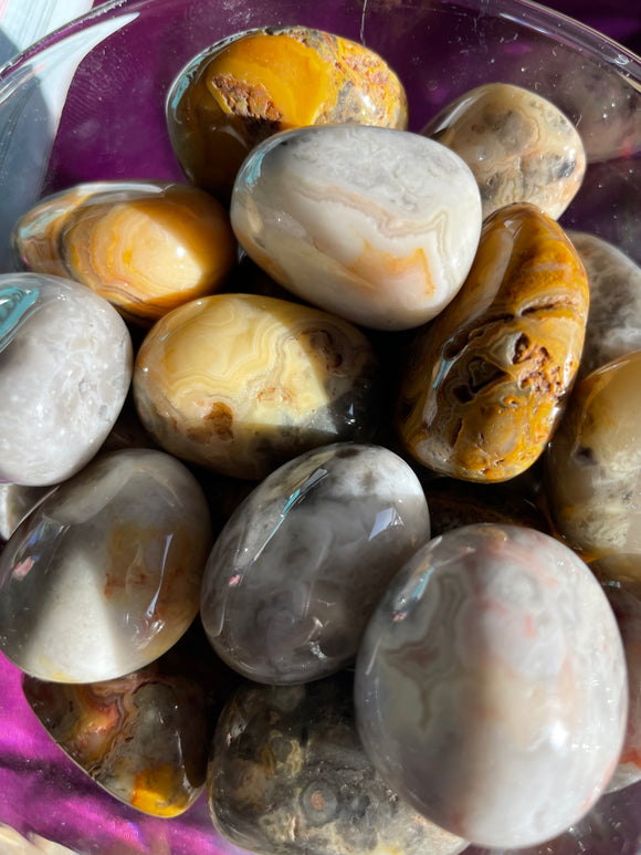Crazy Lace Agate - HAPPINESS - Tumble Stone