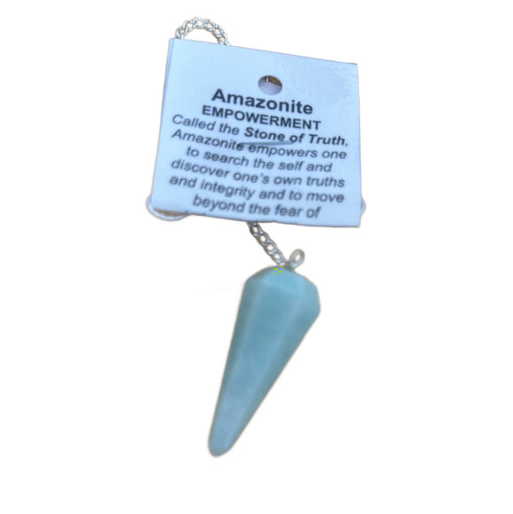 Amazonite Crystal Pendulum