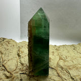 Fluorite Obelisk with Natural Side 7.5cm H