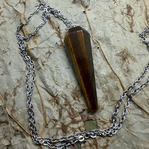 Tiger Eye Pendulum Necklace