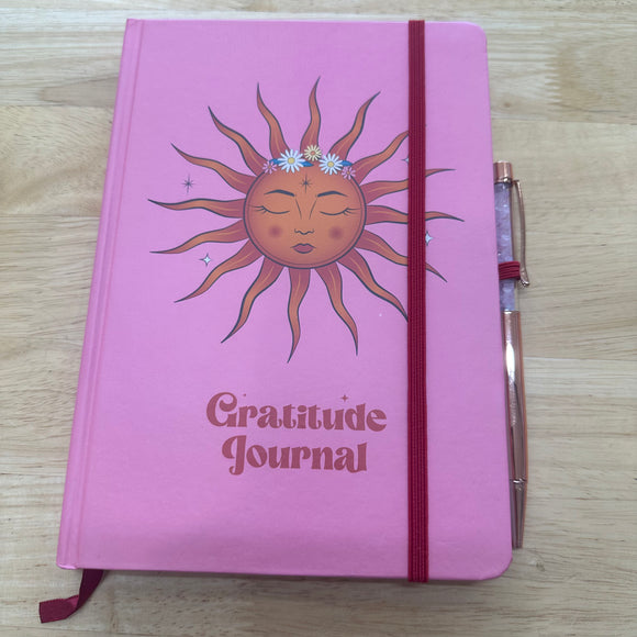 Gratitude Journal with Rose Quartz Pen