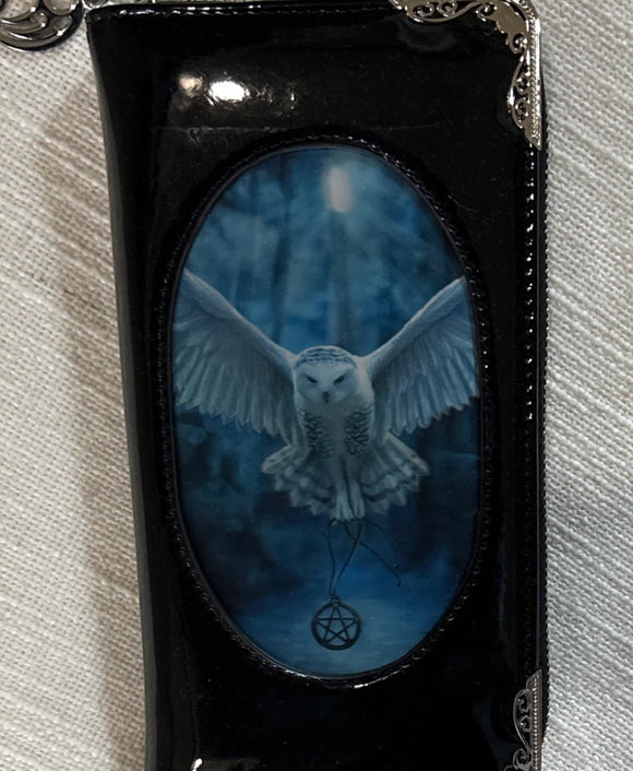 Awake Your Magic Owl 3D Black Fantasy Lenticular Wallet