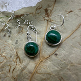 Malachite 925 Sterling Silver Earrings - Quality Gemstone Jewellery