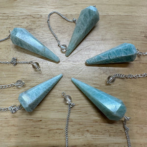 Amazonite Crystal Pendulum