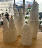 Selenite Lamp Single Tower 20cm