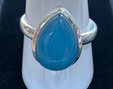 Aquamarine Sterling Silver Ring - Size 10 - Quality Gemstone Jewellery