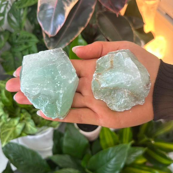 Green Calcite Chunks - HEALING Medium