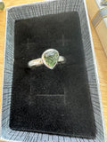 Moldavite Sterling Silver Ring - Size 12