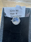 Moonstone 925 Sterling Silver Ring - Size 8 - Quality Gemstone Jewellery