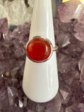 Carnelian Sterling Silver Ring - Size 8