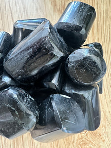 Black Tourmaline Med - STABILITY - Tumble Stone