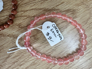 Cherry Quartz Bracelet 6mm