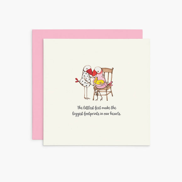 Twigseeds Baby Card - The littlest feet make the biggest footprints in our hearts.
