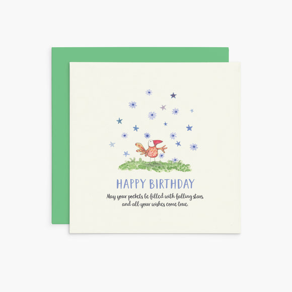Twigseeds Greeting Card - Happy birthday - may your pockets be filled with falling stars.....
