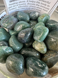 Moss Agate - IMMUNE SYSTEM - Tumble Stone