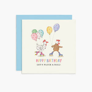Twigseeds - Let`s Flock And Roll! -  Birthday Card