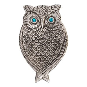 SILVER OWL INCENSE BURNER