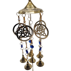 Triquetra Brass Wind Chime With Bells