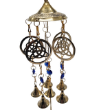 Triquetra Brass Wind Chime With Bells