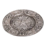 SILVER PENTACLE INCENSE BURNER 12CM