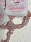 Rose Quartz - Love - Crystal Chip Bracelet